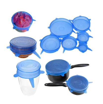 6 Adjustable Silicone Lid Set